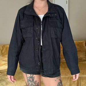 Women’s Vince Dark Navy Utility Cargo Zip Up Jacket Size Small